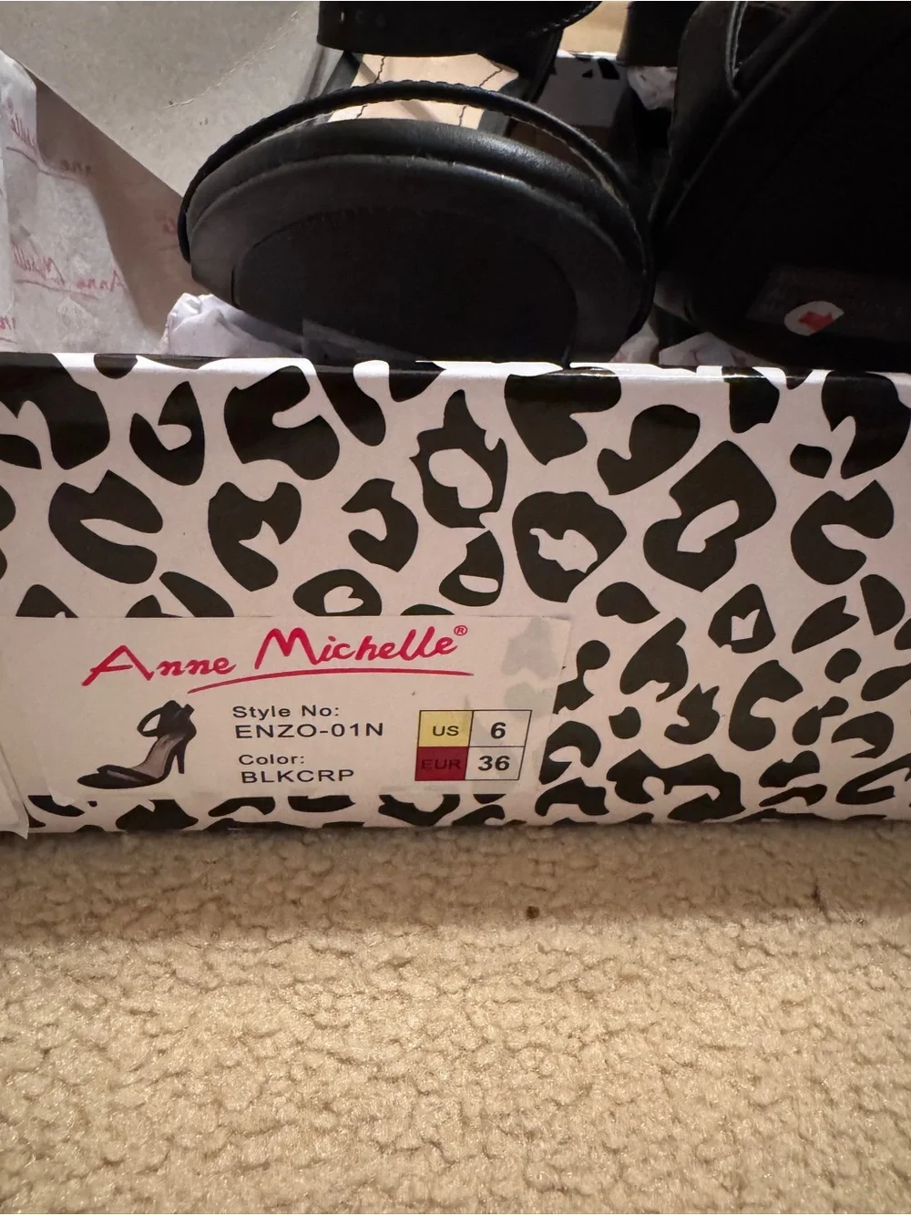 ANNE MICHELLE BLACK HEEL SIZE 6